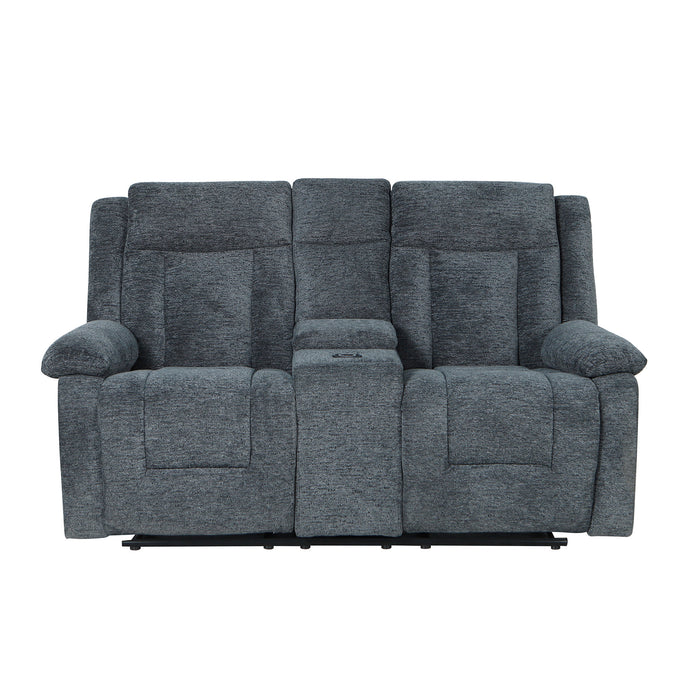 Sofá Reclinable 2 Puestos Isabel Velvet Gris Oscuro