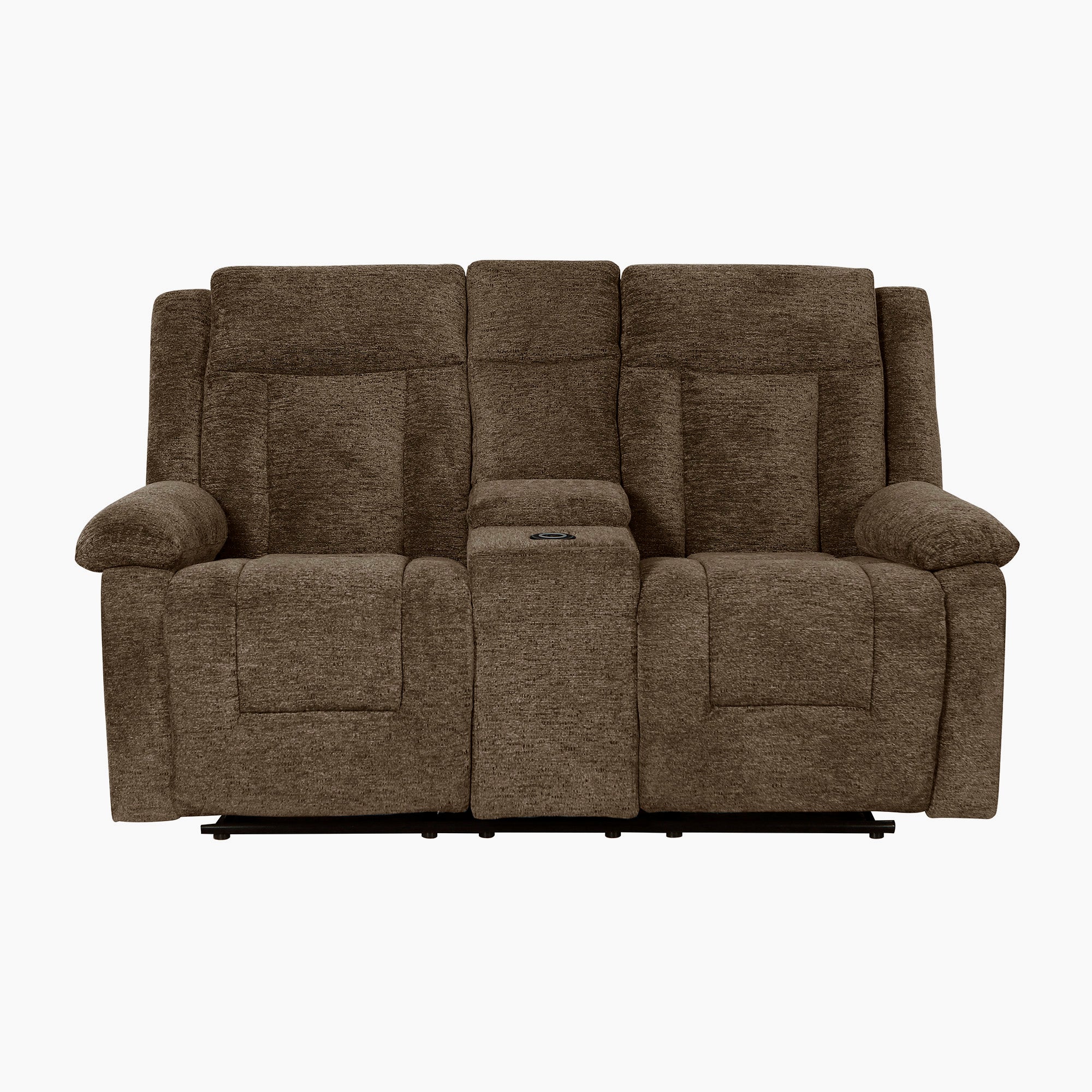 Sofá Reclinable 2 Puestos Isabel Velvet Café