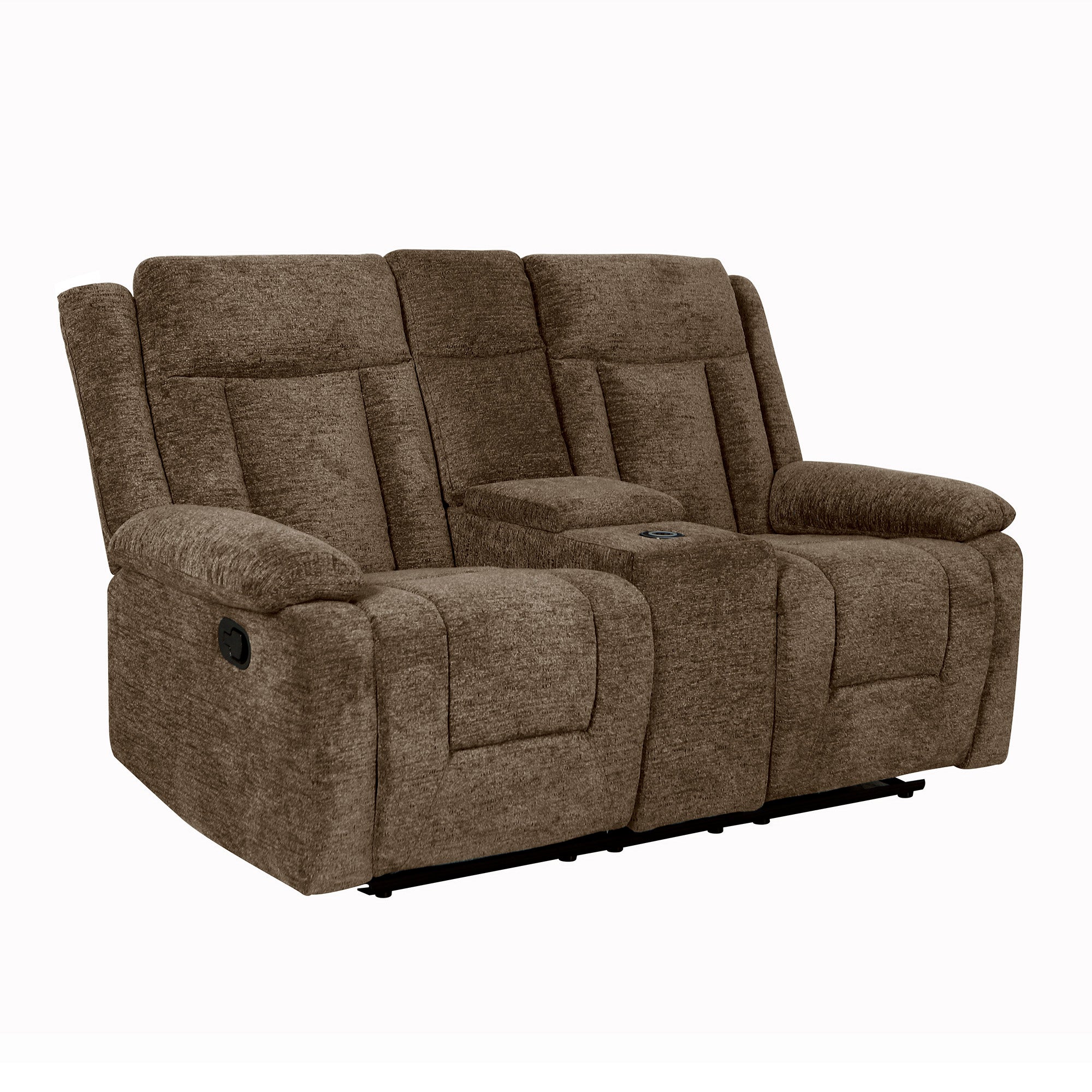 Sofá Reclinable 2 Puestos Isabel Velvet Café