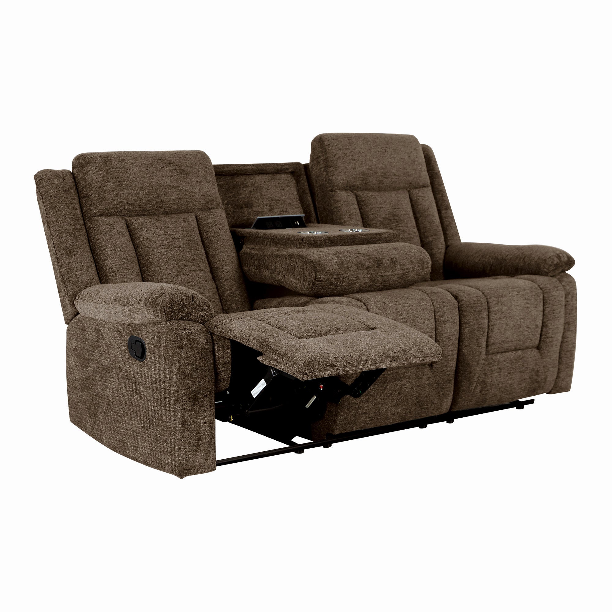 Sofá Reclinable Isabel Velvet Café