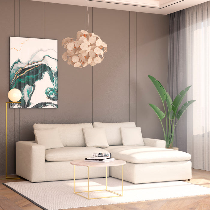 Sala Rinconera Creta Chenille Almendra