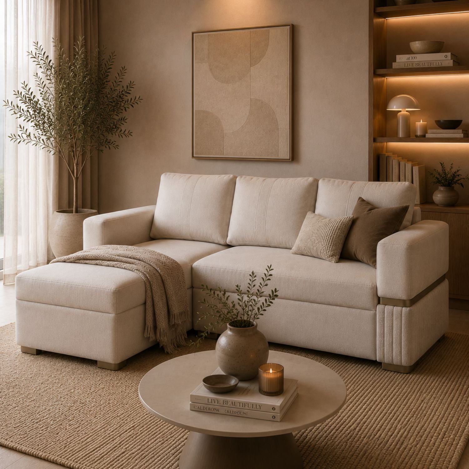 Sala Rinconera Dior Velvet Suprema Sand, Champ