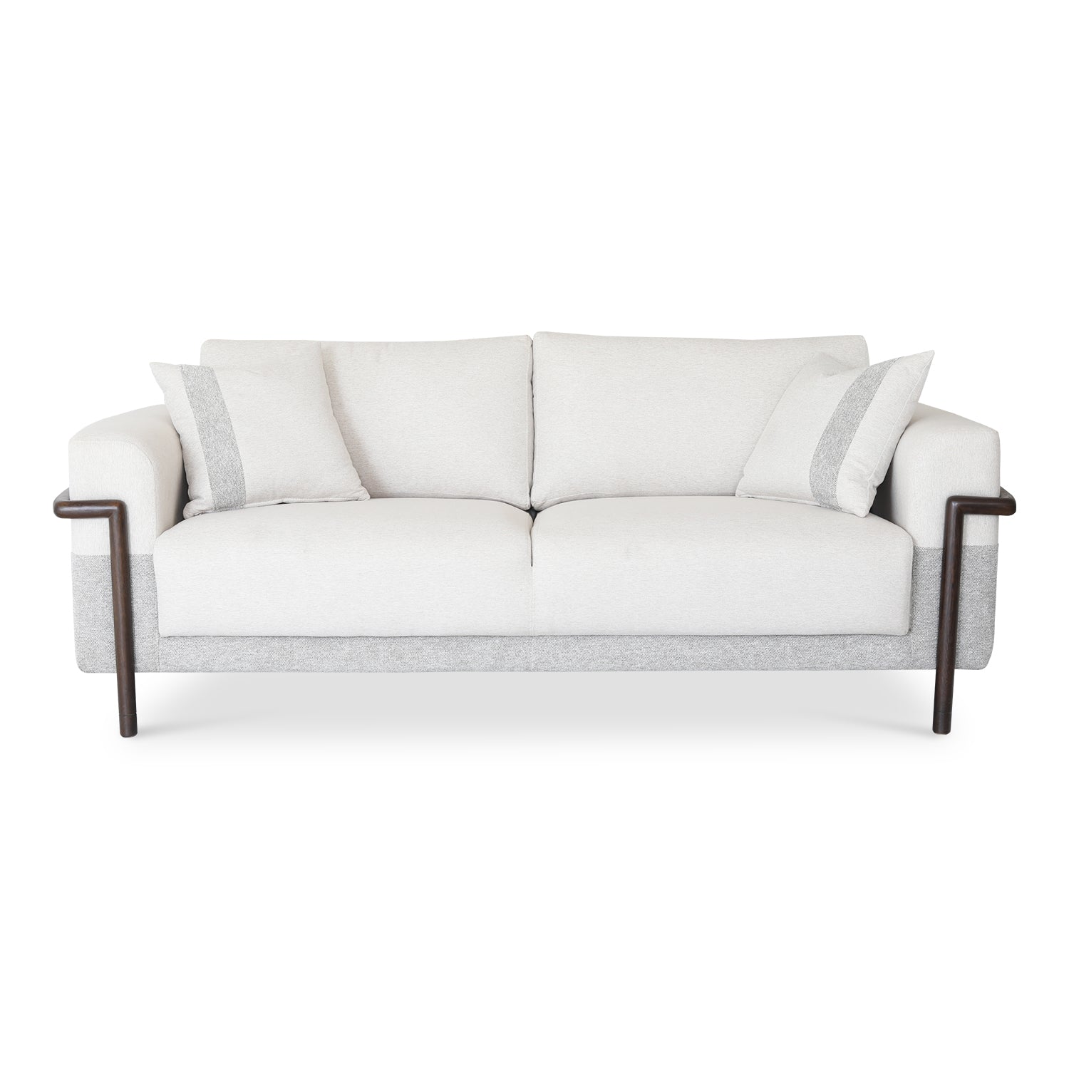 Sofá 3 Puestos Ginebra Lino York Home, Beige, Gris, Natural Oscuro
