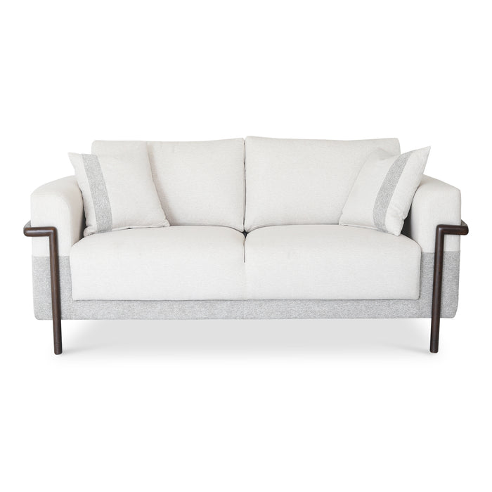 Sofá 2 Puestos Ginebra Lino York Home, Beige, Gris, Natural Oscuro