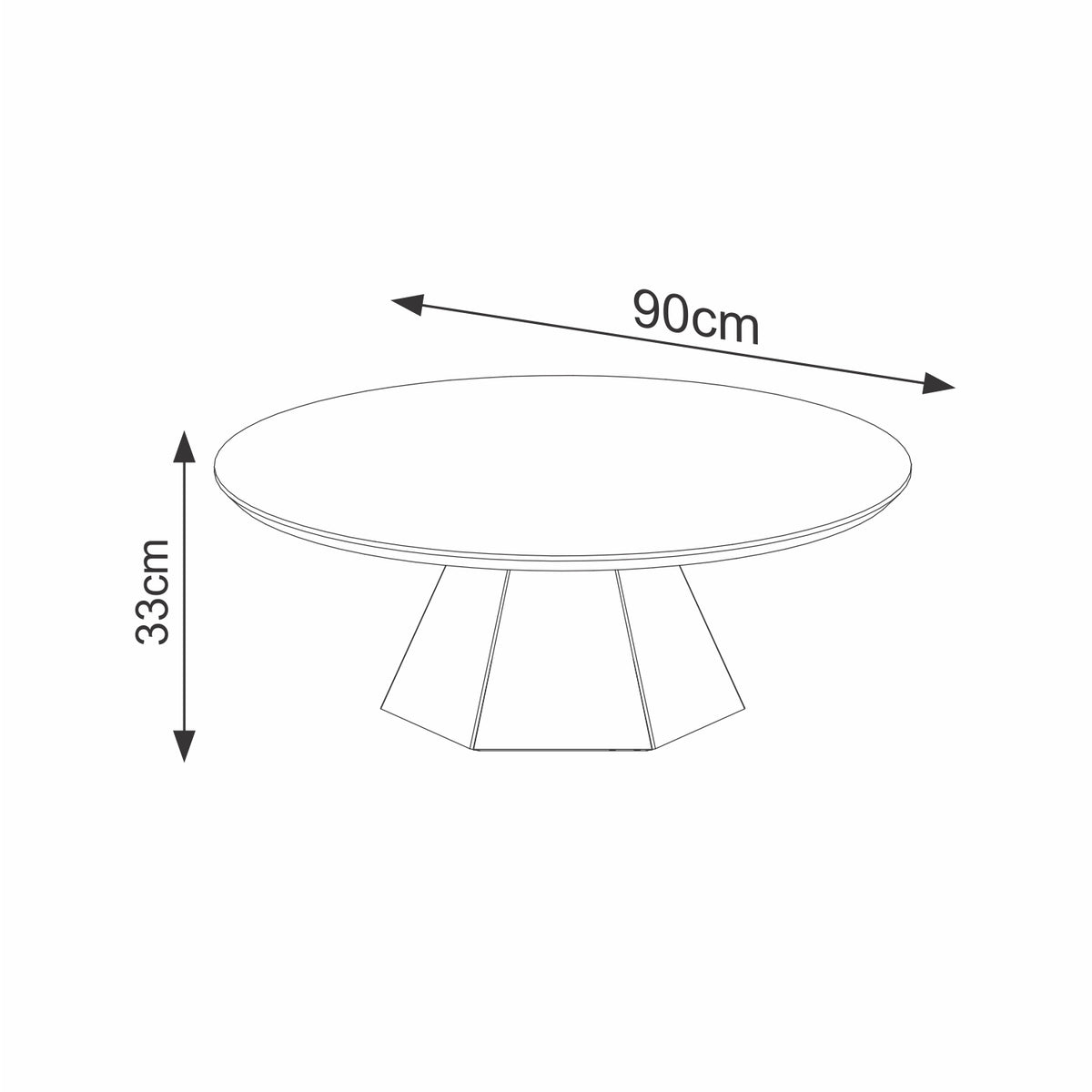 Mesa de Centro Madeira 32X90 Natural