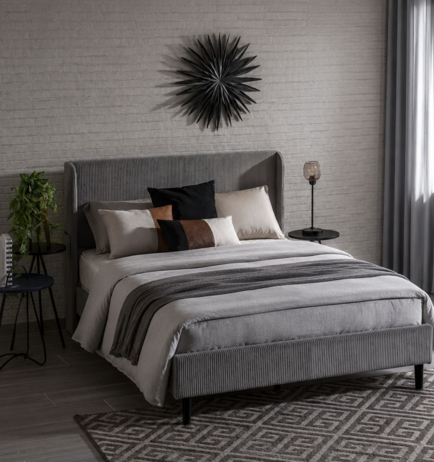 Cama Full Alicante Plomo