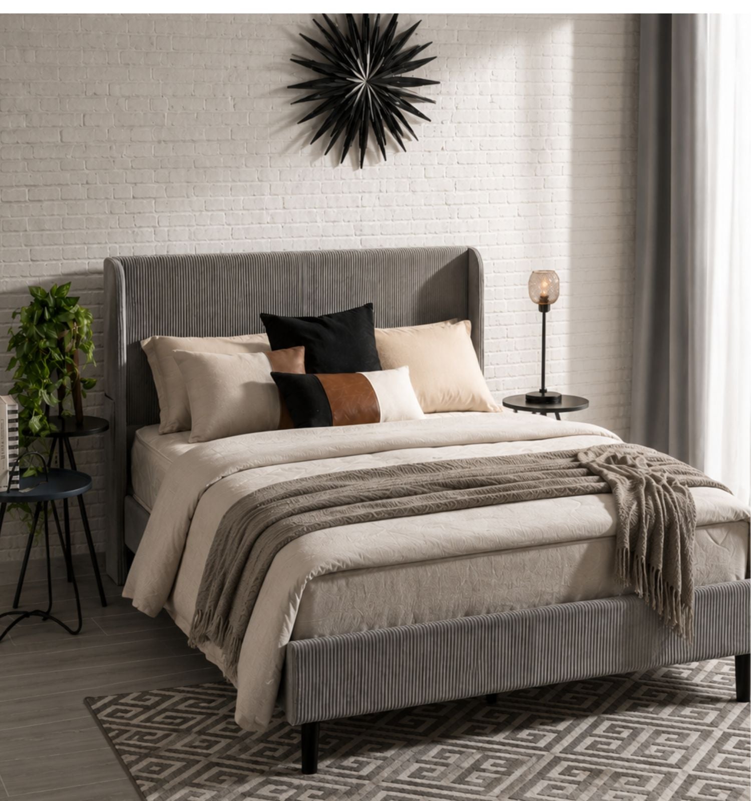 Cama Full Alicante Plomo