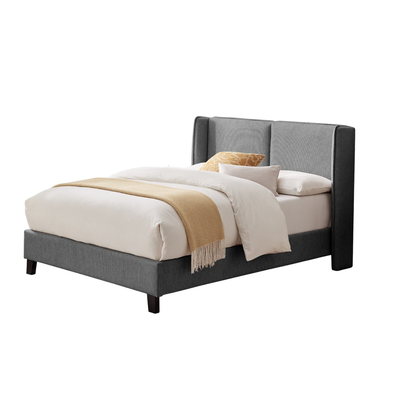 Cama Queen Barcelona Plomo