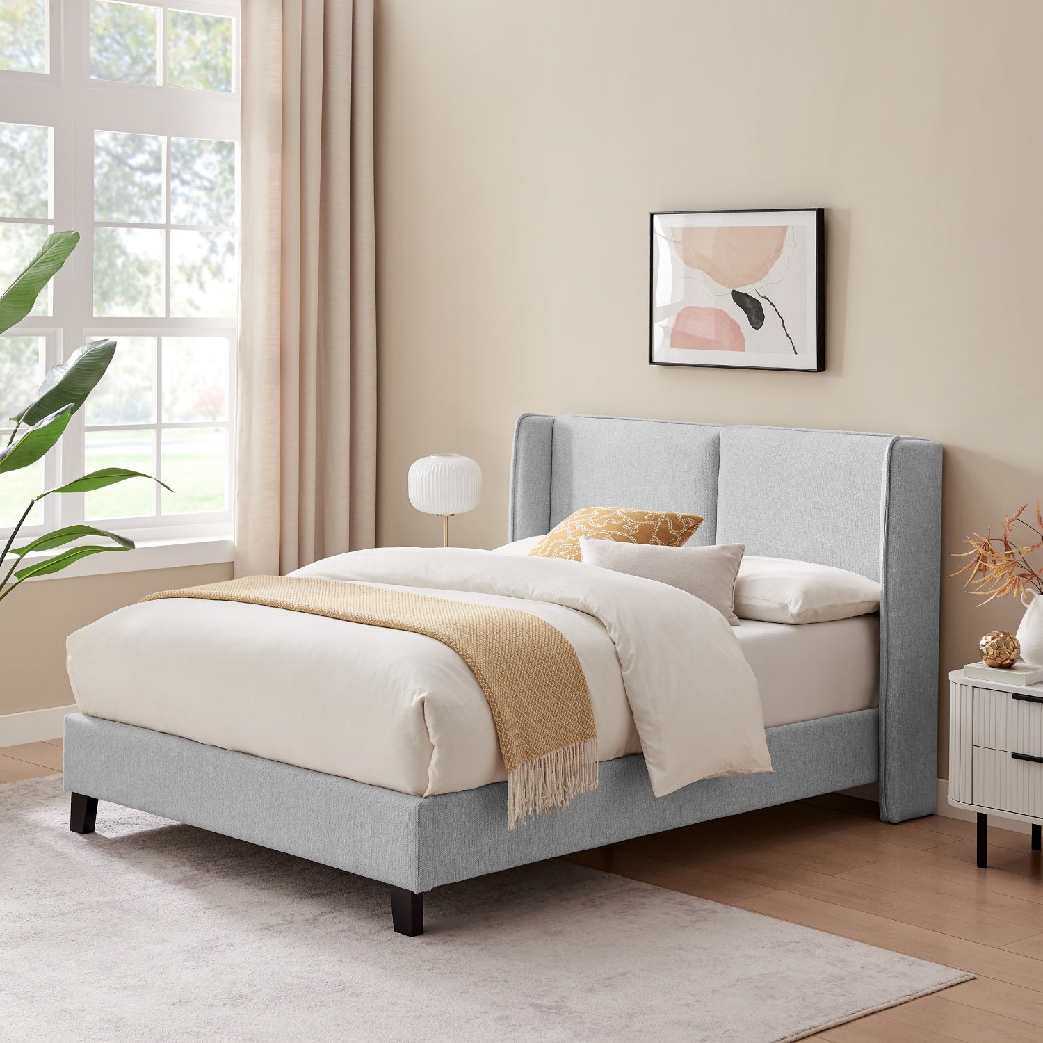 Cama Full Barcelona Gris