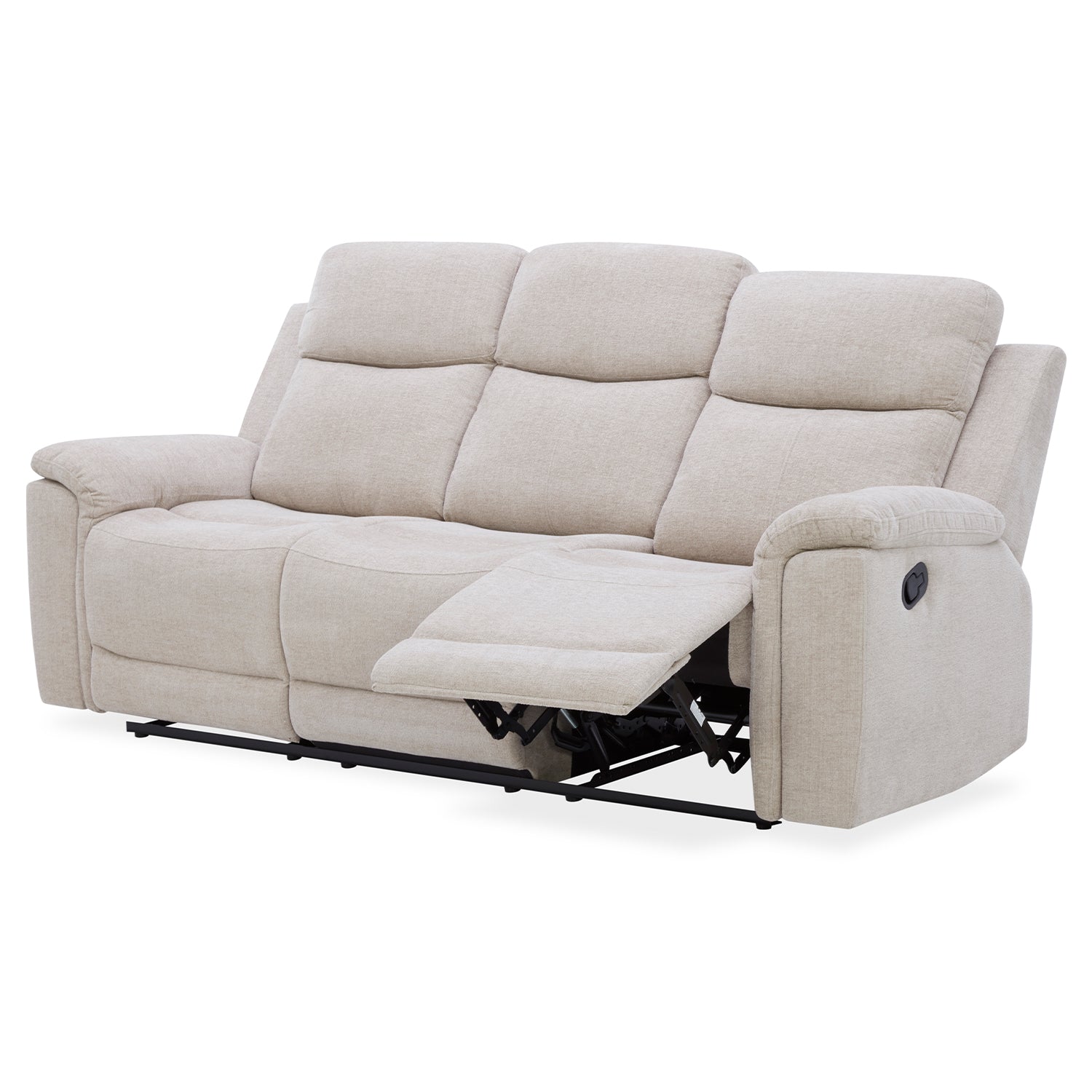 Sofá Reclinable 3 Puestos Chick Lino Beige