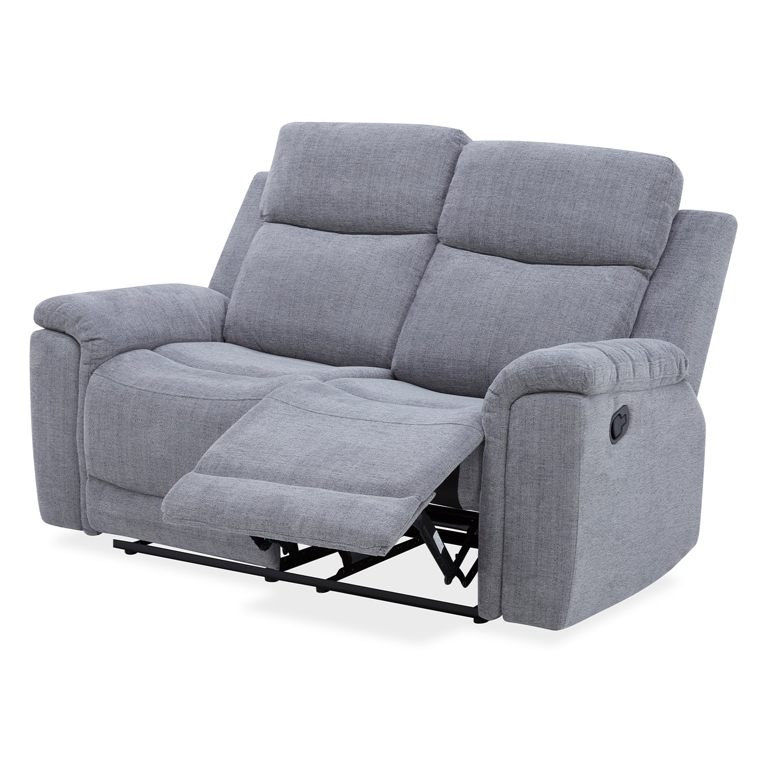 Sofá Reclinable 2 Puestos Chick Lino Gris