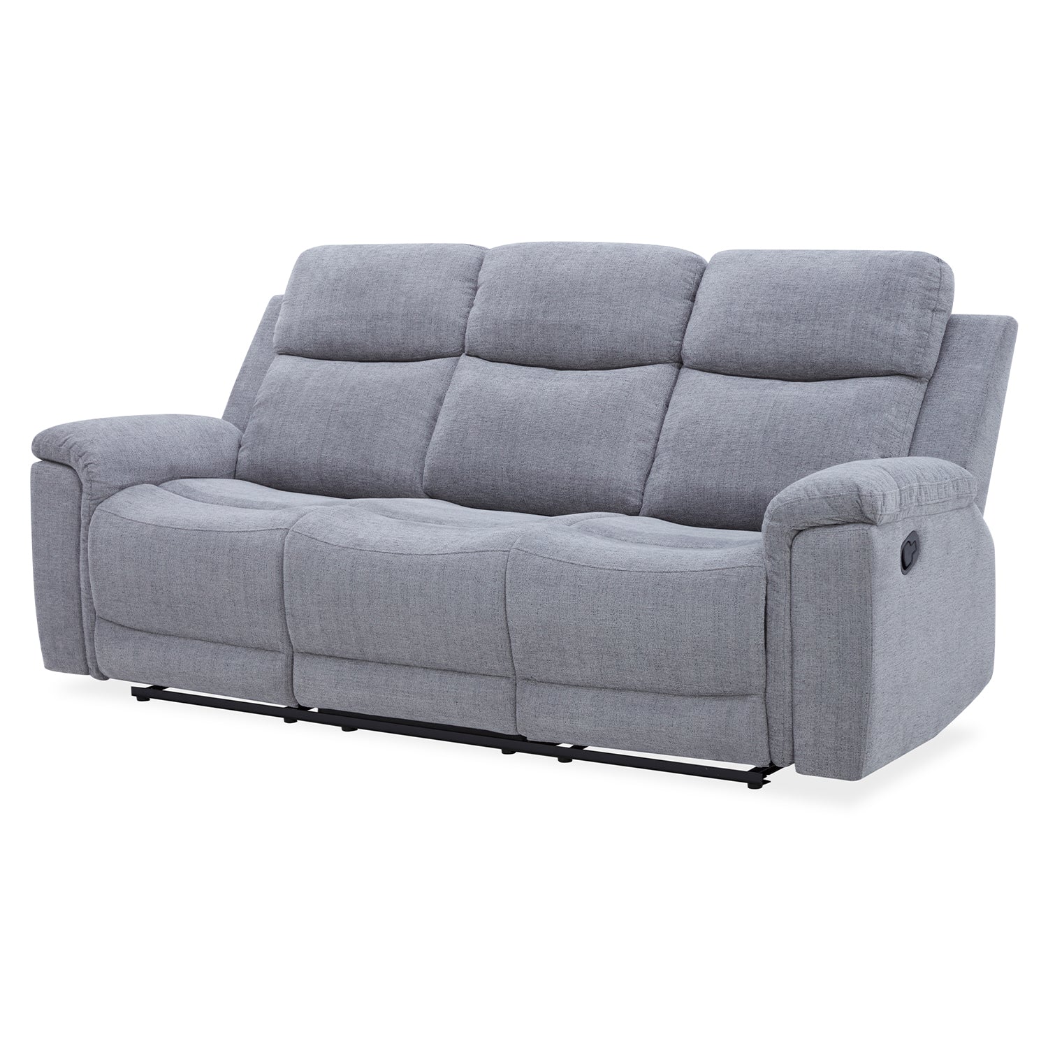 Sofá Reclinable 3 Puestos Chick Lino Gris