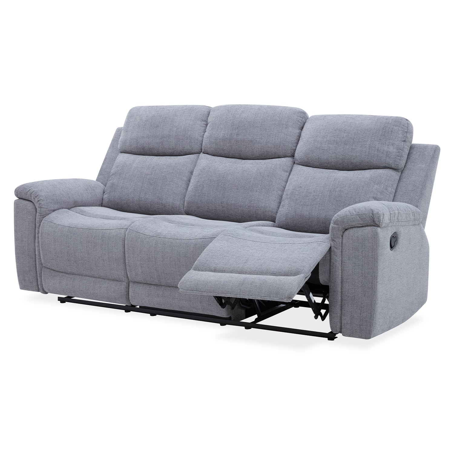 Sofá Reclinable 3 Puestos Chick Lino Gris