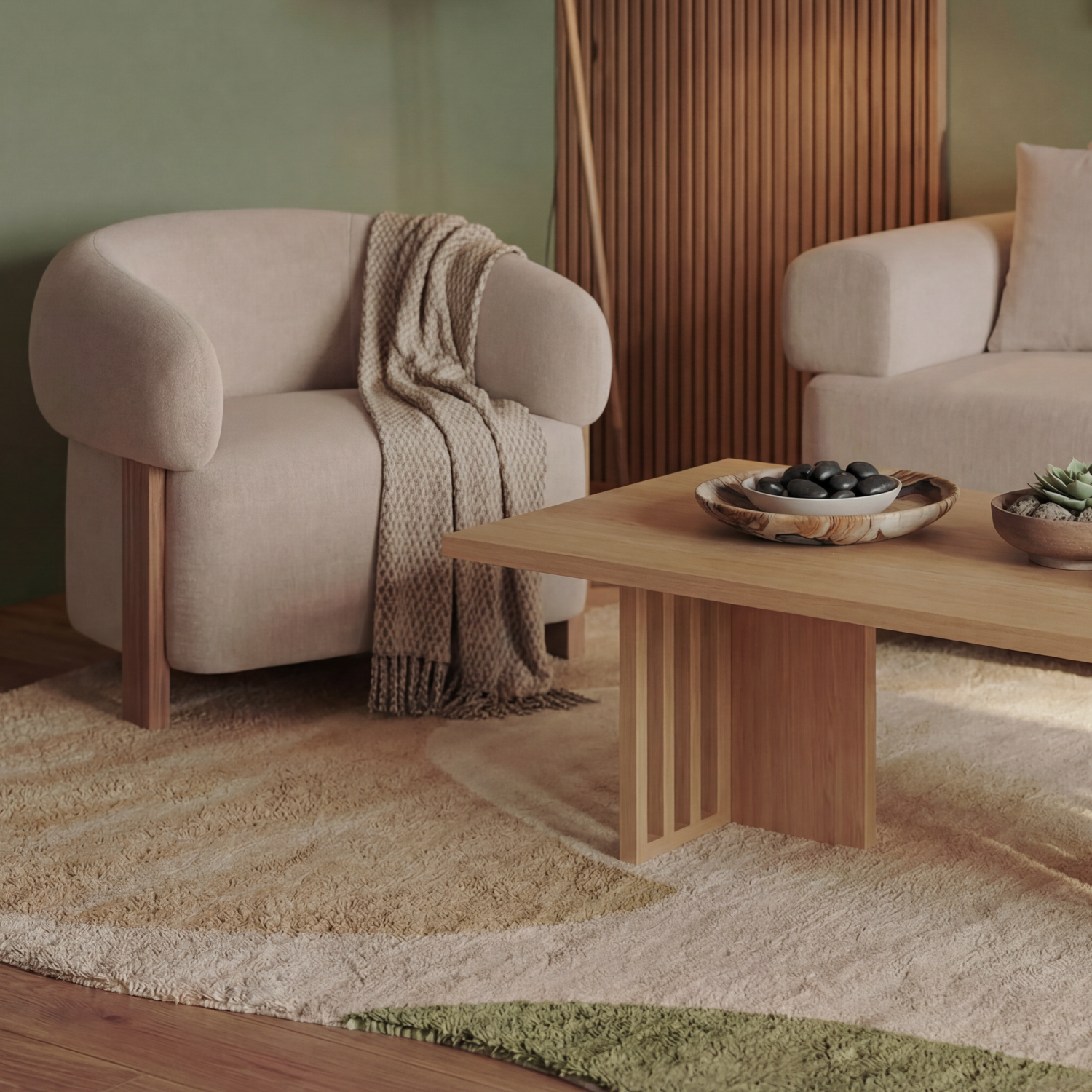 Butaca Sabina Lino York Home Beige, Natural