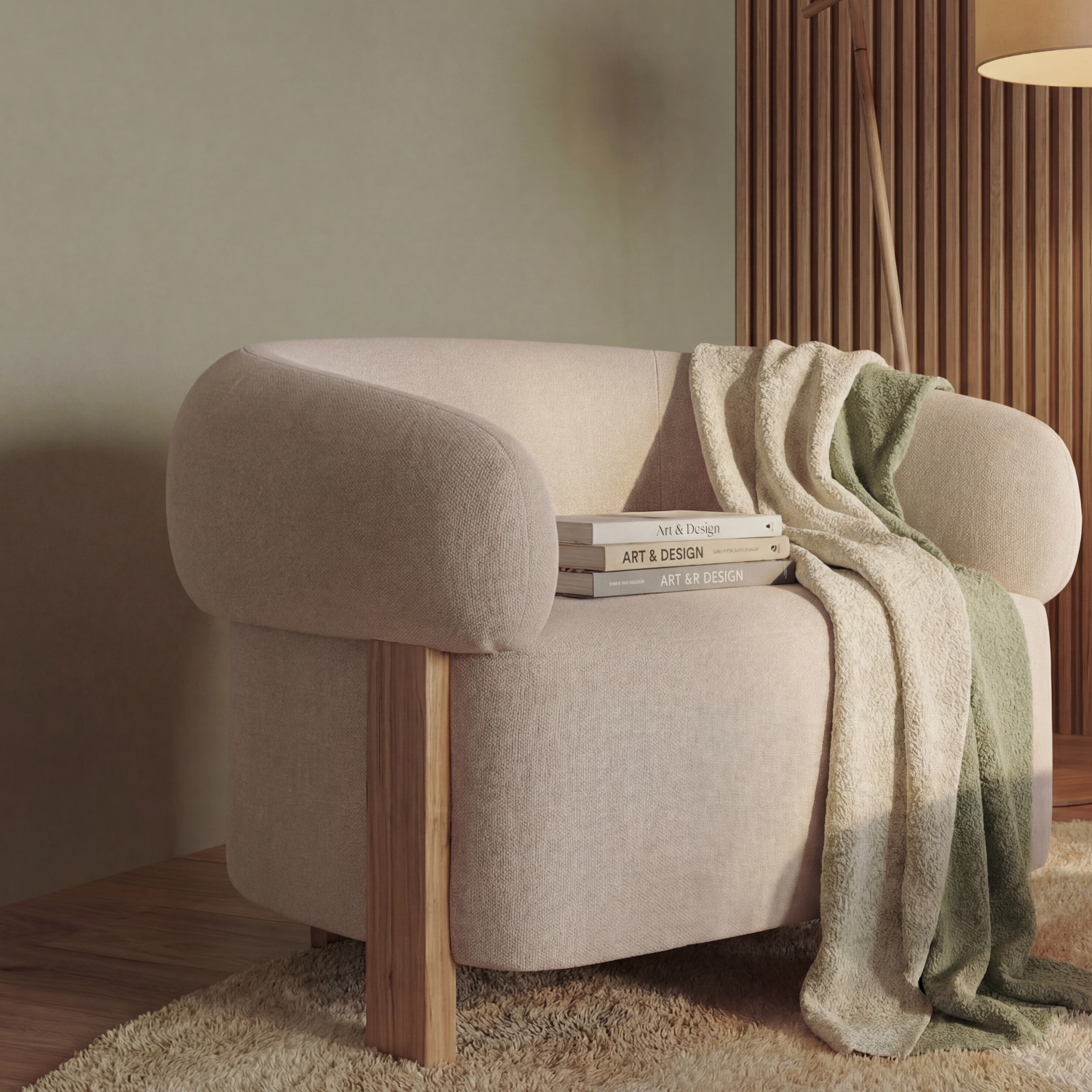 Butaca Sabina Lino York Home Beige, Natural