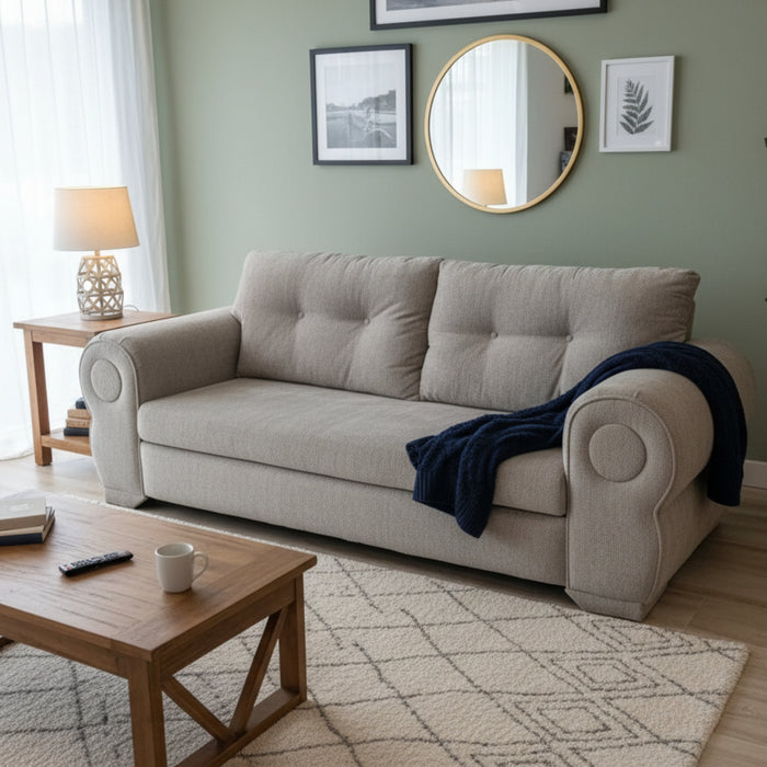 Sofá 3 Puestos Artemis Gris Oscuro