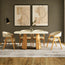 Comedor 6 Puestos Vicka Velvet Serena Crema, Natural