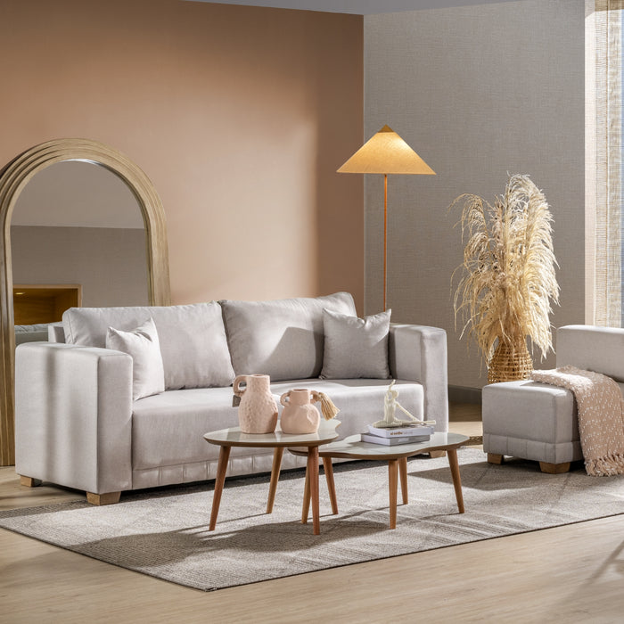 Sala Modular Andora Lino Icono Almendra, Natural