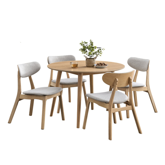 Comedor 4 Puestos Zoe Lino Beige, Natural