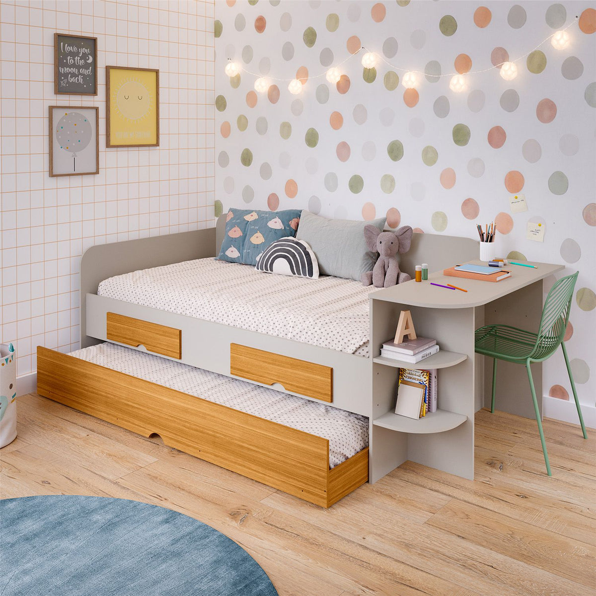 Cama Auxiliar Dúplex Helen Off White, Natural