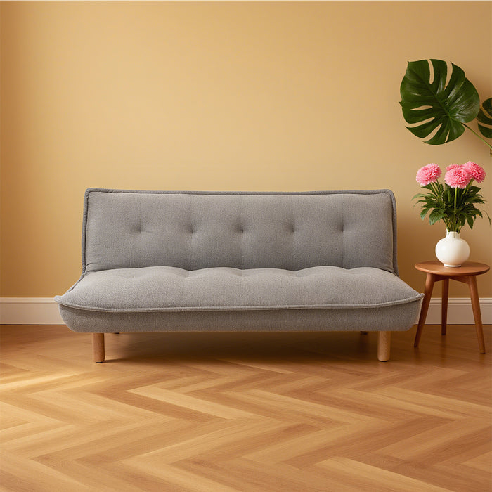 Sofá Cama Ali Boucle Gris Claro
