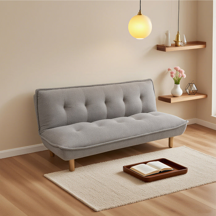 Sofá Cama Ali Boucle Gris Claro