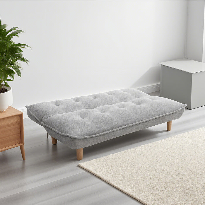 Sofá Cama Ali Boucle Gris Claro