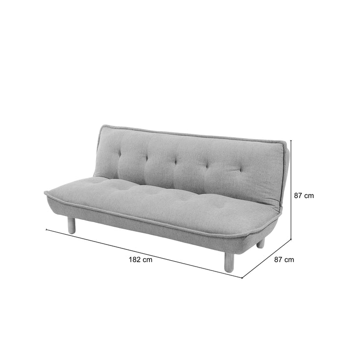 Sofá Cama Ali Boucle Gris Claro