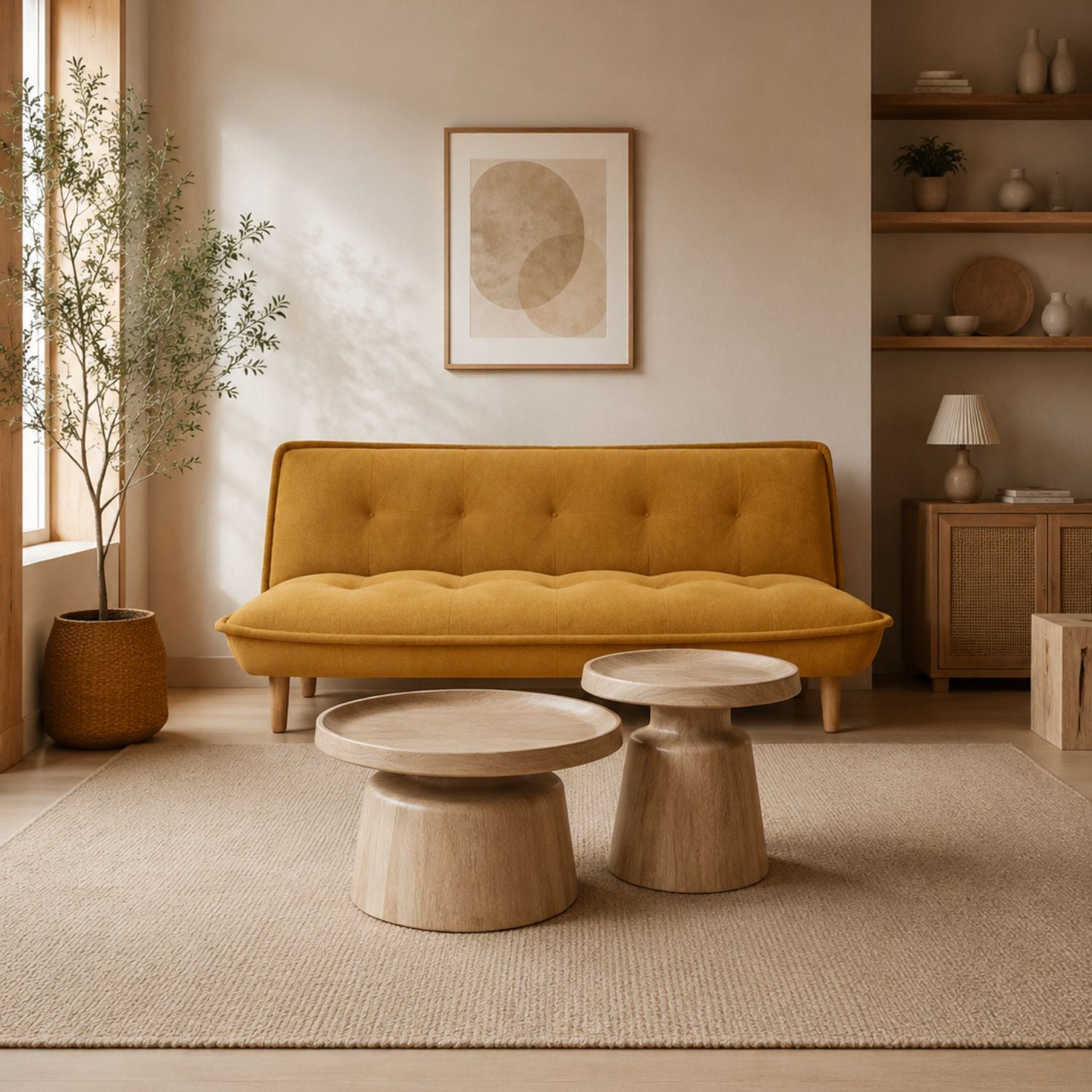 Sofá Cama Ali Boucle Amarillo