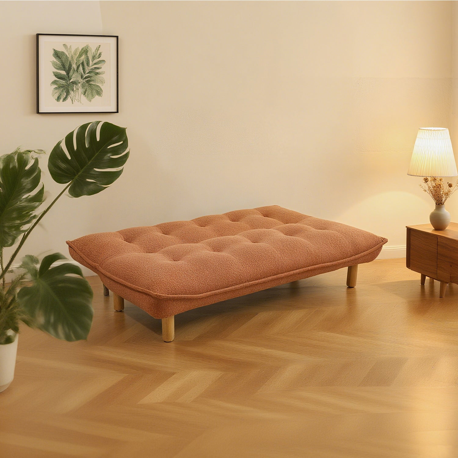 Sofá Cama Ali Boucle Naranja