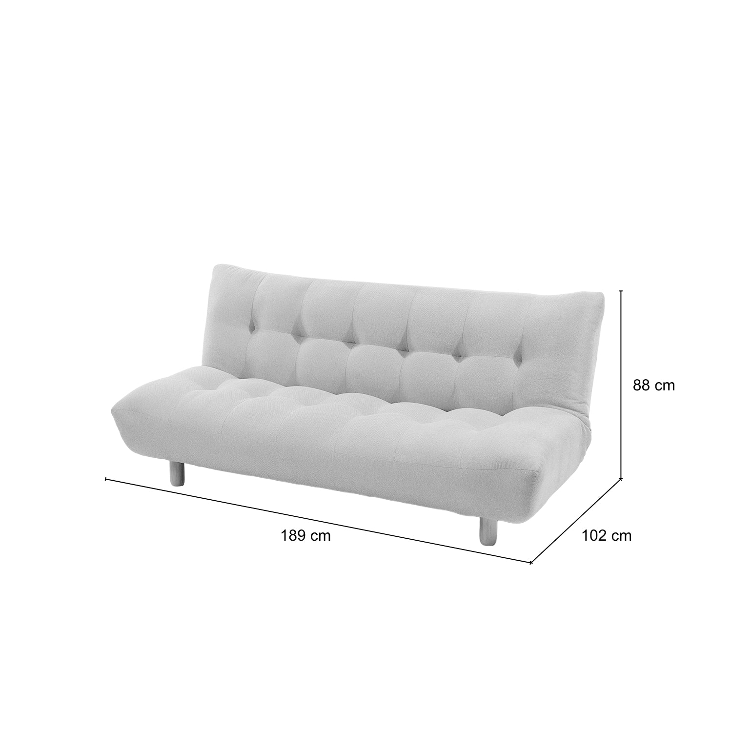 Sofá Cama Abby Boucle Gris Oscuro