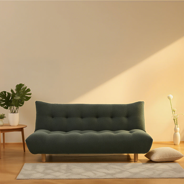 Sofá Cama Abby Boucle Verde Oscuro