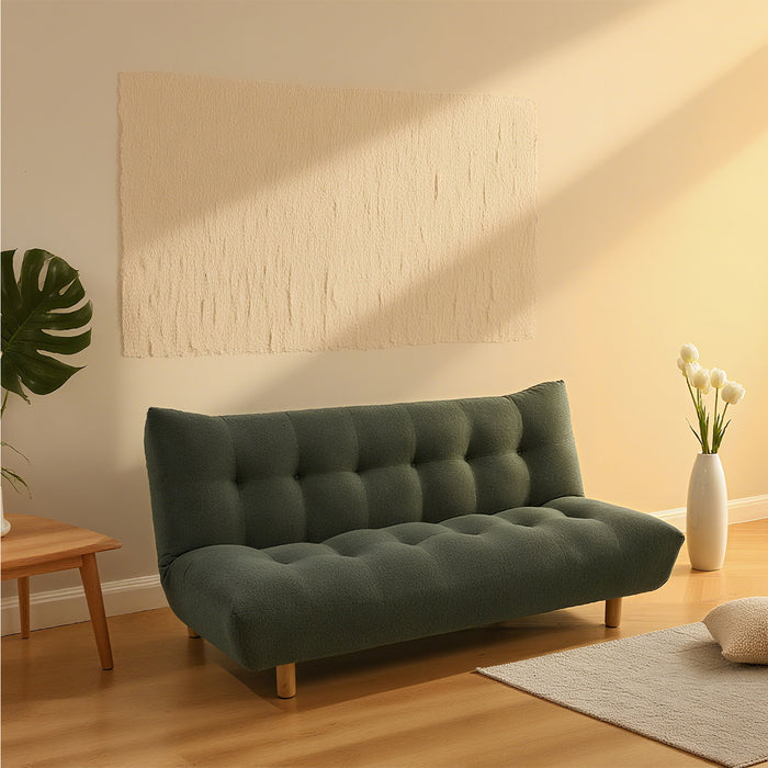 Sofá Cama Abby Boucle Verde Oscuro