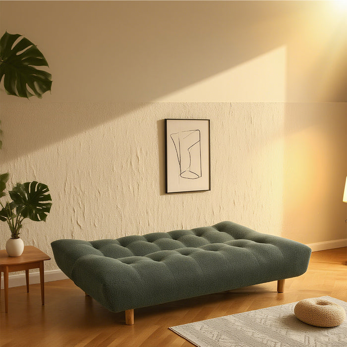 Sofá Cama Abby Boucle Verde Oscuro