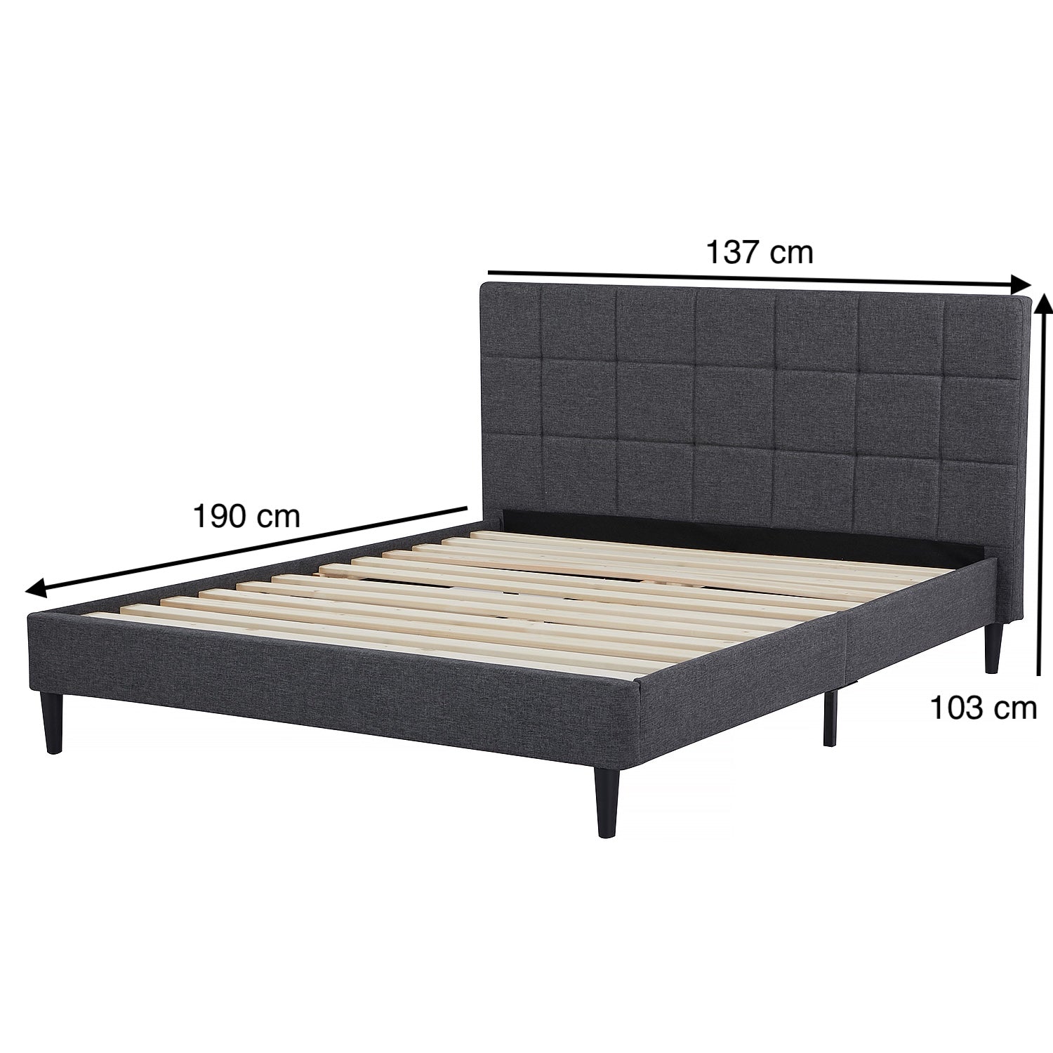 Cama Full Nala Microfibra Negro