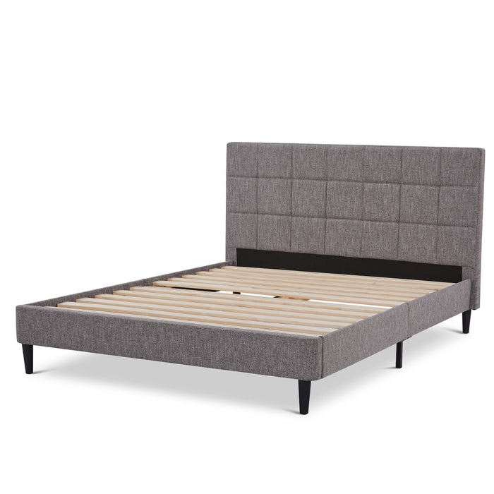 Cama Queen Nala Microfibra Gris