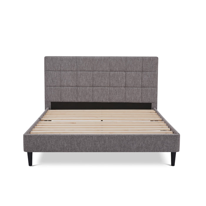 Cama Queen Nala Microfibra Gris