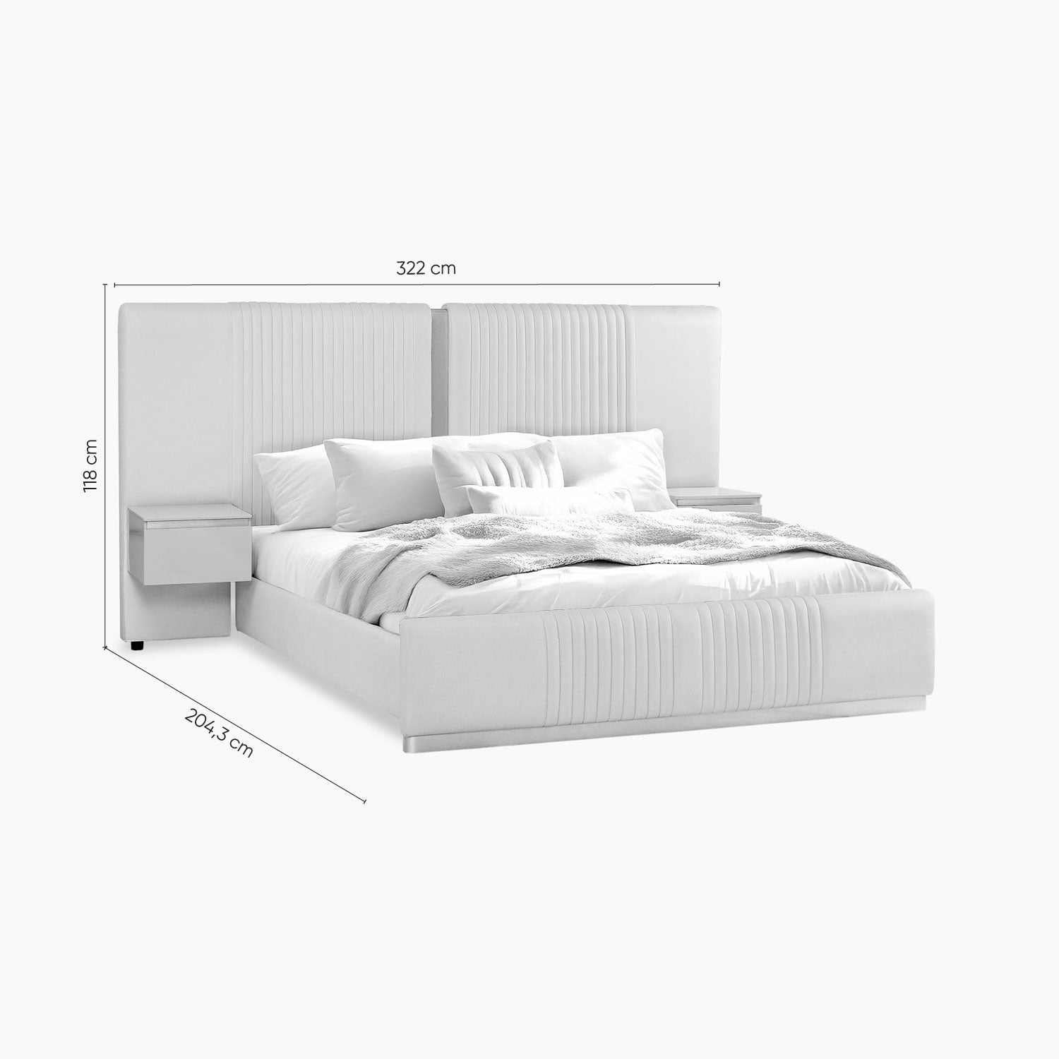 Cama Queen Celestia Eurolino Perla, Champaña