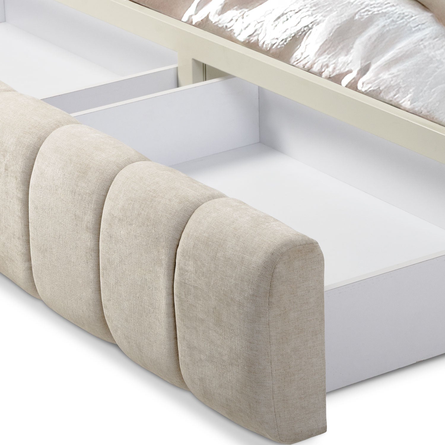 Cama King Oklam Microfibra Touch Almendra