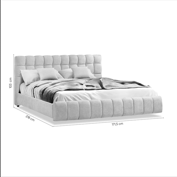 Cama Queen Oklam Chenille Koi Indigo