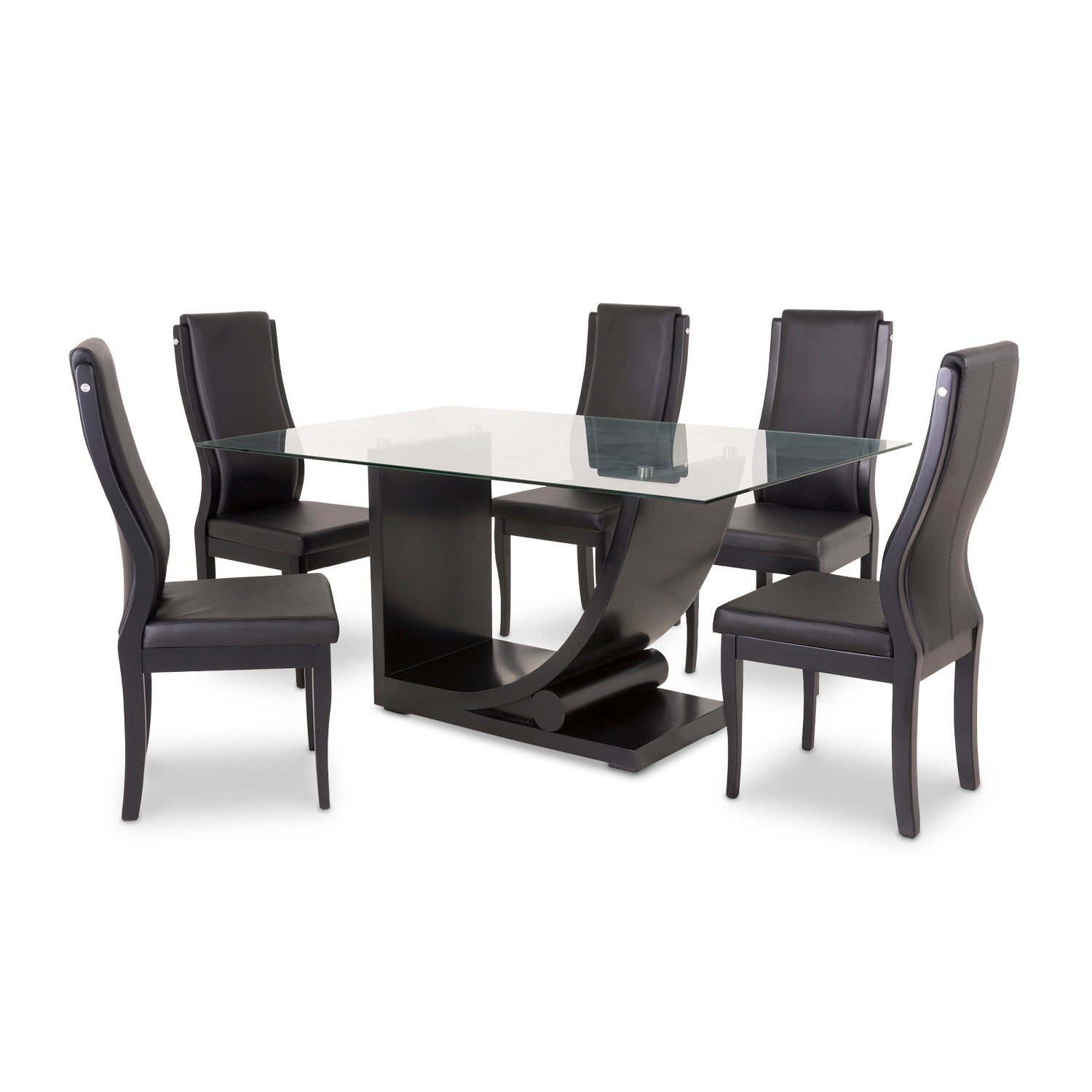 Comedor 6 Puestos Sebastian Eurolino Negro, Wengue BPV