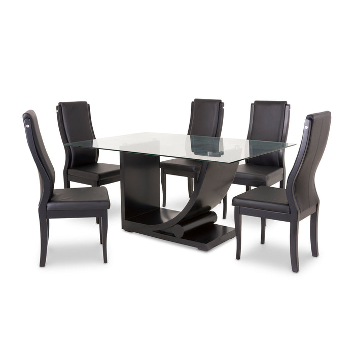 Comedor 6 Puestos Sebastian Eurolino Negro, Wengue BPV