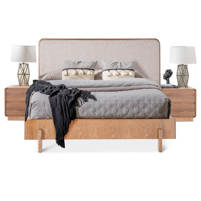 Cama King Donato Eurolino Marbella Marfil, Natural