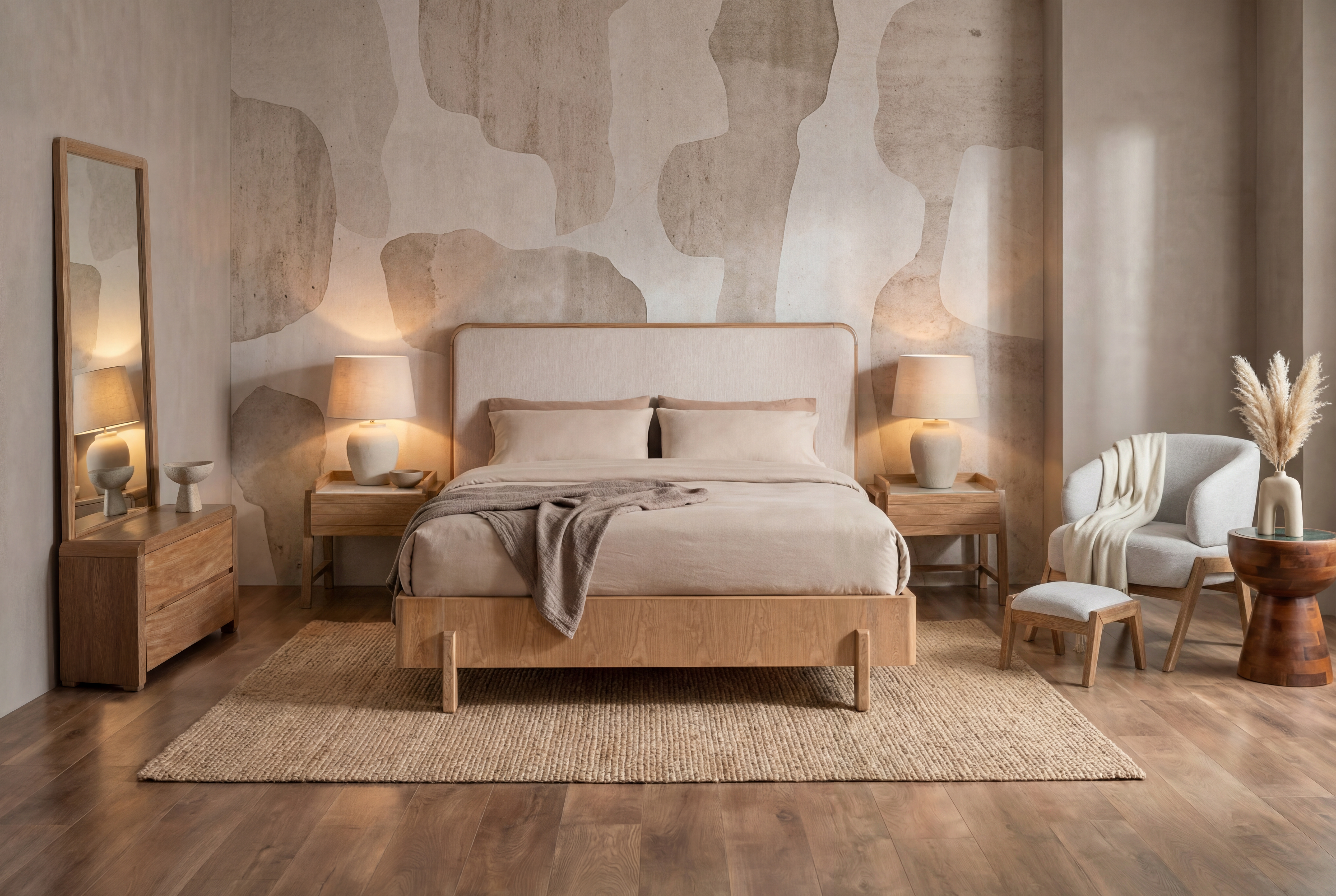 Cama Full Donato Crudo, Natural