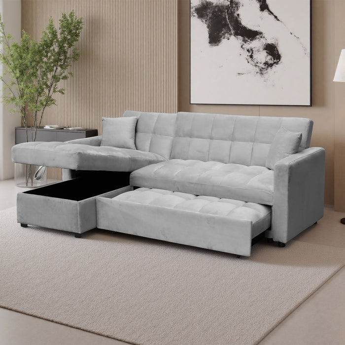 Sala Cama Lenon Velvet Plata