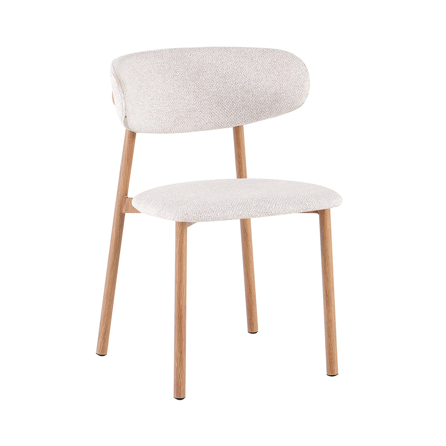 Comedor 4 Puestos Donato Beige, Natural Glass