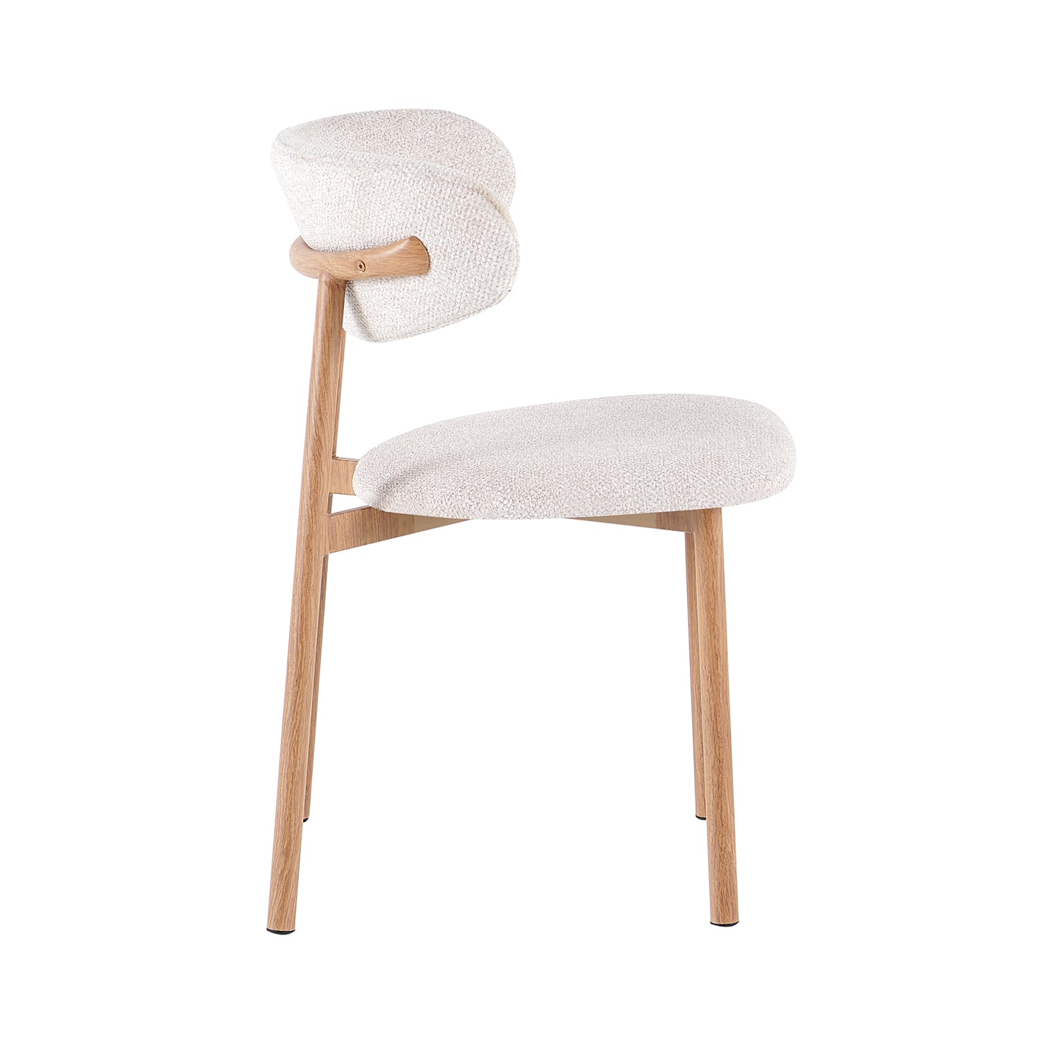 Comedor 4 Puestos Donato Beige, Natural Glass