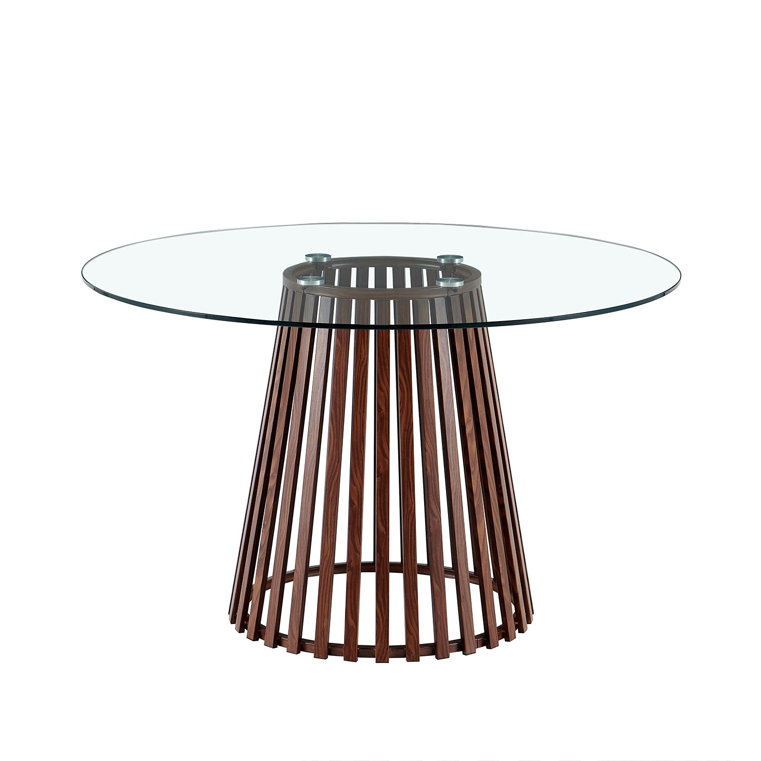 Comedor 4 Puestos Donato Beige, Natural Oscuro Glass
