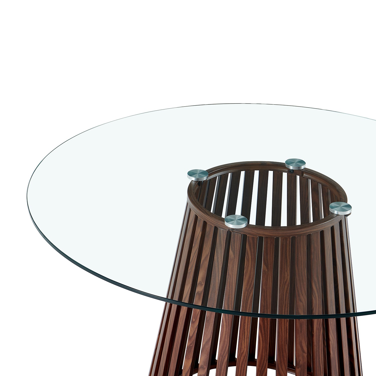 Comedor 4 Puestos Donato Beige, Natural Oscuro Glass