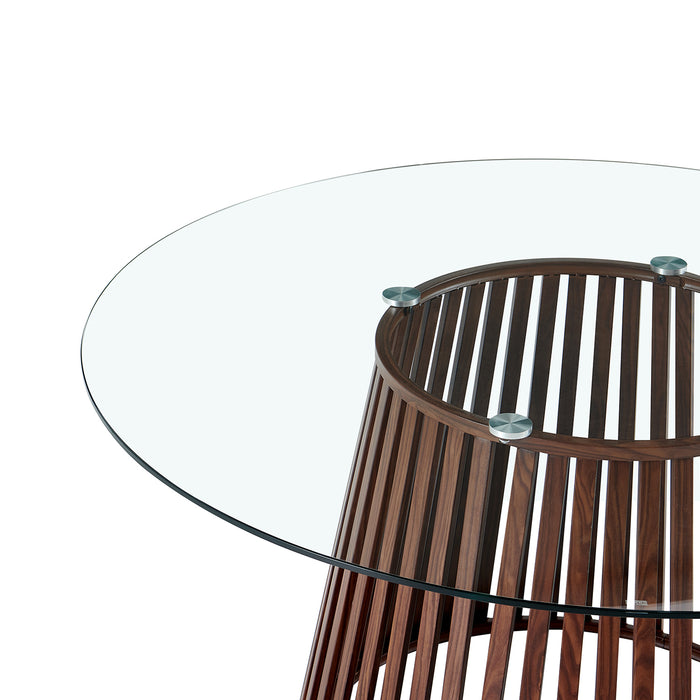 Comedor 6 Puestos Donato Beige, Natural Oscuro Glass